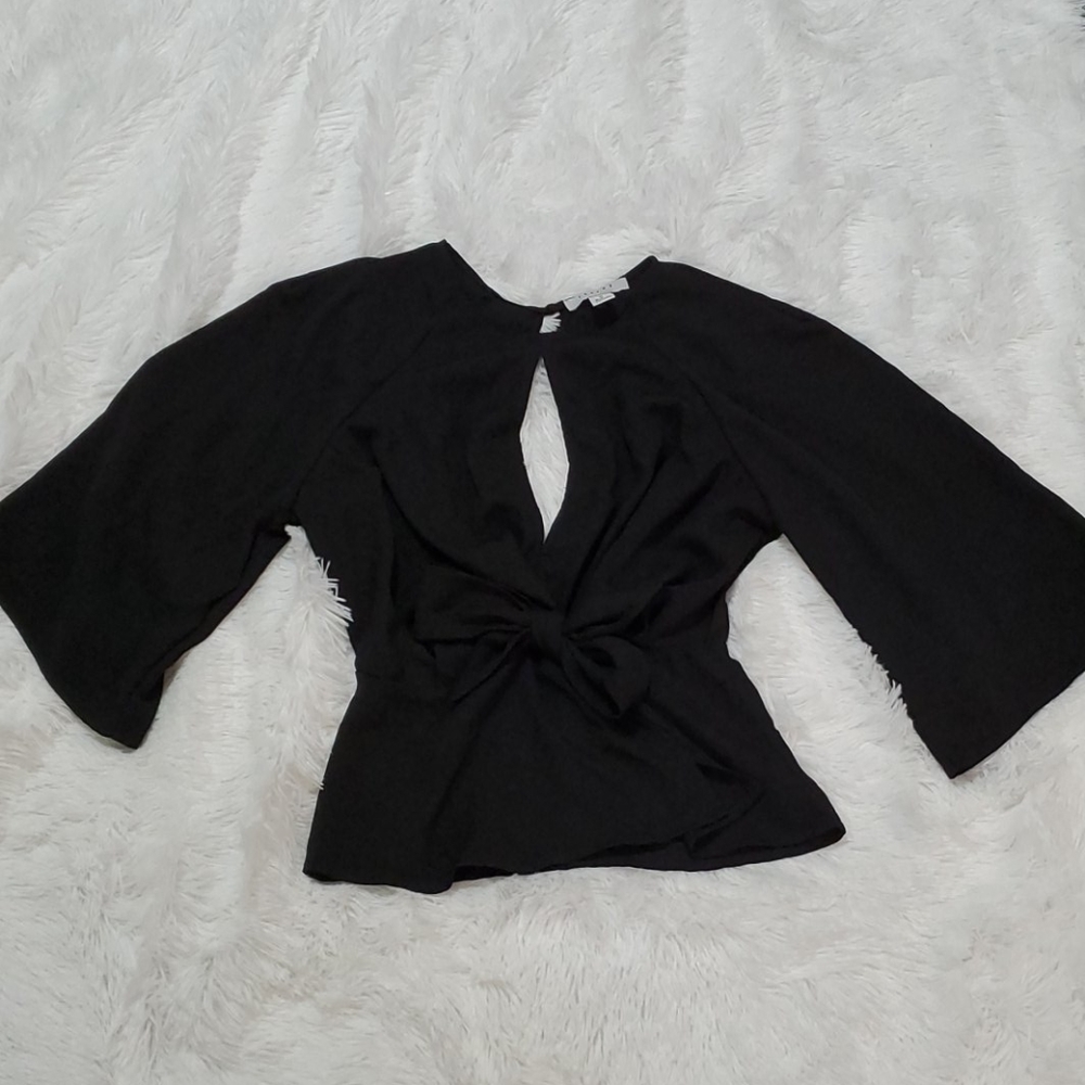 Fashion nova Black wide sleeve top